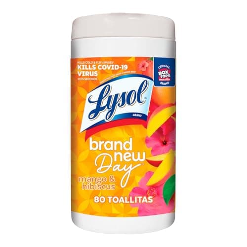 Lysol® Toallitas Desinfectantes para Superficies Fragancia Mango & Hibiscus 80 pz