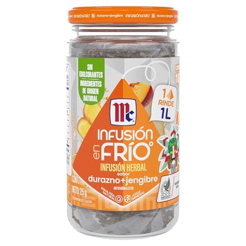 McCormick Infusión Herbal en Frío sabor Durazno-Jengibre 10 sobres