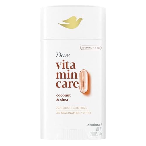 Dove Vitamincare+ Desodorante Libre de Aluminio Stick Coco y Karité para 72H Protección Contra El