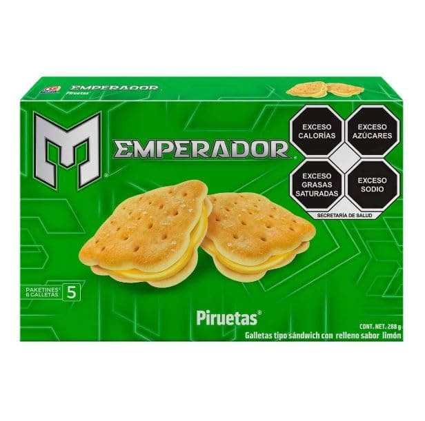 Gamesa Emperador Piruetas Sabor a Limón Galletas 288 g