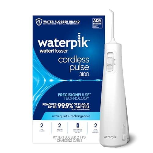 Waterpik - Hilo dental inalámbrico recargable de pulso portátil para dientes