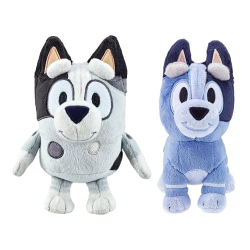 Bluey Muffin & Socks - Paquete de 2 Animales de Peluche Suaves para niños