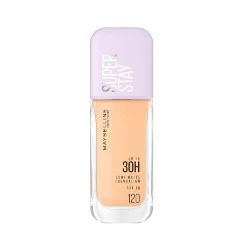 Maybelline Super Stay Lumi Matte Base de Maquillaje Líquida, Alta Cobertura con Acabado Mate Luminoso, Tecnología Lightwear 30H de Duración, Tono 120, 30 ml