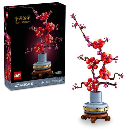 LEGO® Botanicals Flor de Ciruelo Plantas de Interior Decorativas para adornar Cualquier Espacio en el hogar u Oficina con Unas Hermosas 10369