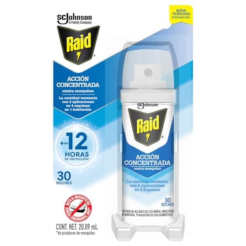 Raid Acción Concentrada Insecticida Mosquitos Aerosol, 20.09 ml