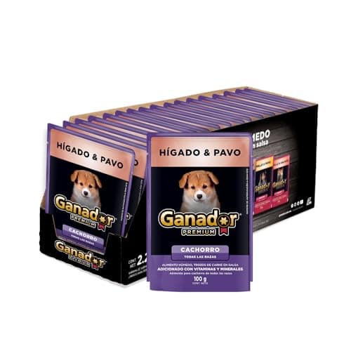 Alimento humedo para Perro Ganador Premium Cachorro Higado & Pavo