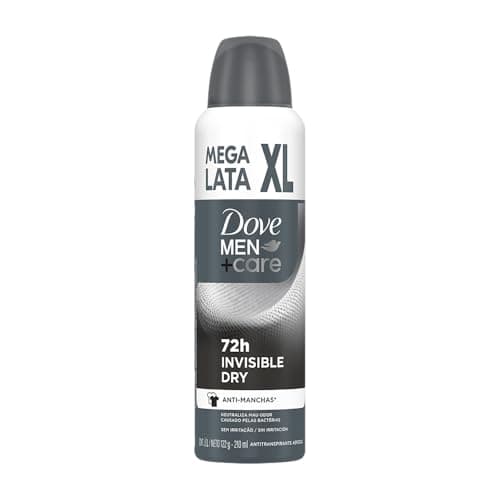 DOVE MEN Antitranspirante en Aerosol Invisible Dry, con tecnología hidratante y 72 h de protección contra el sudor, el mal olor y la irritación 210 ml