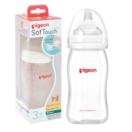 PIGEON SofTouch | Biberón Para Bebés De 3 Meses En Adelante | Simula Lactancia Materna | Tecnología