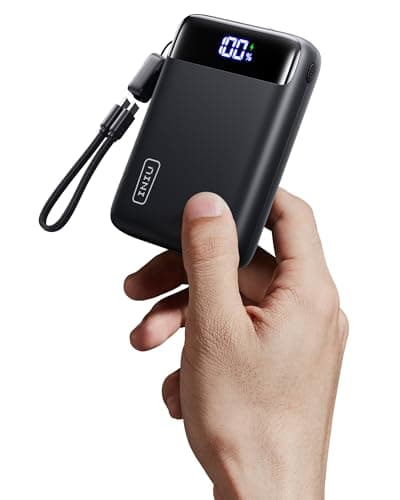 INIU Más Pequeño 20000mAh Power Bank, 22.5W Carga Rapida Bateria Portátil con Cable USB C, Flight Safe Pila Portatil, Batería Externa para Viajar Compatible con iPhone 17 16 Samsung S25 iPad ect
