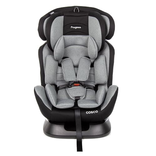 Cosco Autoasiento Progress con arnés de 5 puntos, protectores de hombro y entrepierna. Protección contra impacto lateral. Para orientación en contra y a favor de la marcha, ajustable en 9 posiciones y 2 de reclinación