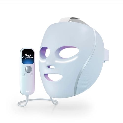 SHARK, Máscara de Luz Led CryoGlow, Tecnología Refrescante para Debajo de los Ojos, Luces Led Roja