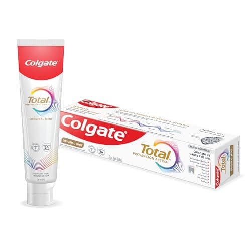 Colgate Total Original Mint, Pasta Dental, 24 Horas de Prevención Activa Contra Bacterias bucales, con Flúor, 160ml