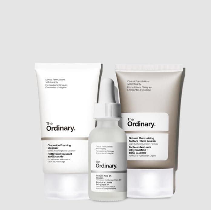 The Ordinary Clear Set, Kit de Skincare para Piel propensa a brotes — Régimen de 3 pasos que