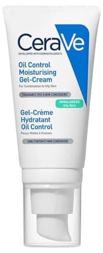 CeraVe Oil Control Gel-Crema Hidratante I Control de Brillo & Hidratación Facial I Formula Ultra-Ligera Para Piel Mixta a Grasa I 52ml