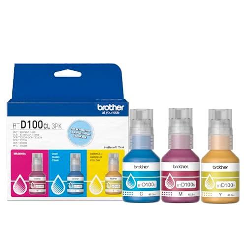 Brother Kit de Botellas Tinta Color Cian, Magenta y Amarillo Ultra Rendimiento 5000 Páginas c/u