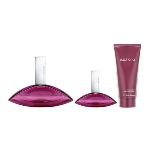 CALVIN KLEIN, Set de Regalo, Euphoria, Fragancia para Mujer, Eau de Parfum 100 ML + 30 ML y Body