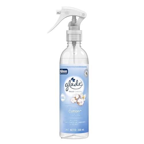 Glade Aromatizante para Hogar Mood Collection Aroma Cozy Cotton, Aromatizante de Ambiente y Telas, Mist Spray 230ml