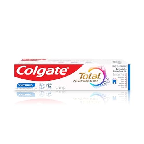 Colgate Total Whitening, Pasta de Dientes Anticaries con Flúor, Ayuda a Remover Manchas para tener los Dientes Blancos, 160 ml