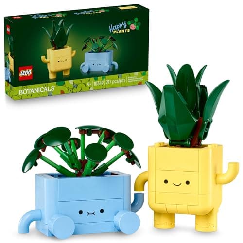 LEGO Botanicals Plantas Felices - Juguetes de Construcción para Niñas y Niños, Años 9+ - Decoración para Escritorio, Recamara - 10349