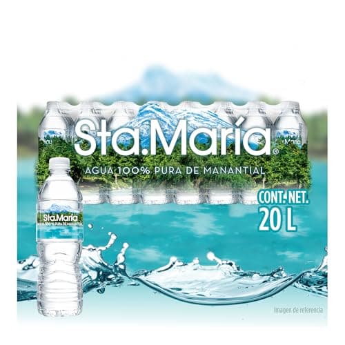 Santa Maria Agua Natural 100% pura de manantial 500ml, paquete de 40 piezas