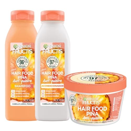 Kit Garnier Fructis Hair Food Piña Anti-Quiebre Para Cabello Largo Y Frágil