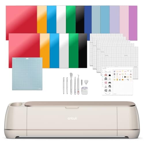 Cricut Plotter de Corte Inteligente Maker 4 + Paquete de Inicio Definitivo Color Perla + Funciona