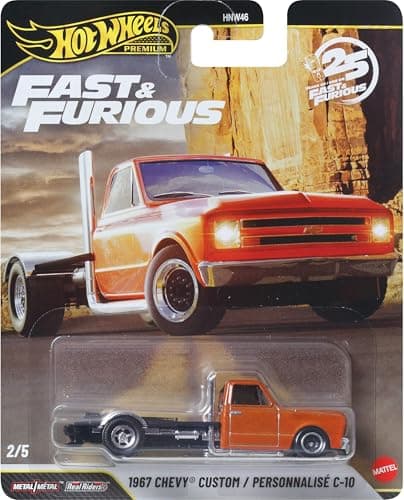 Hot Wheels Collector Vehículo de Colección Auto Rápidos y Furiosos Chevrolet C/K 1967 3+