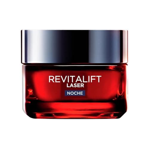 L'Oreal Paris Revitalift Laser Crema de Noche Triple Acción Anti-Edad, Corrige Arrugas, Firmeza, Luminosidad y Unifica el Tono, Pro-Retinol y Vitamina C, 50ml.