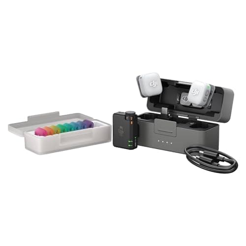 dji Mic Mini 2 (2TX + 1RX estándar + Estuche de Carga), micrófono inalámbrico para móvil iPhone y