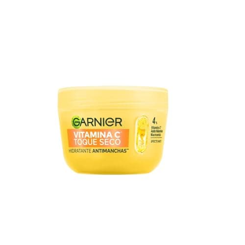 Garnier Hidratante Facial Toque Seco Anti-manchas con Vitamina C, Ácido Hialurónico y Niacinamida. Hidrata la Piel 8hrs y Reduce Manchas.Textura Ligera Efecto Mate. ParaTodo Tipo de Piel, 85g.