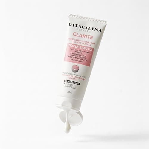 Vitacilina Corporal Clarite Emulsión Aclaradora 200 ml – Con 3% Niacinamida, Vitamina C y Agua de