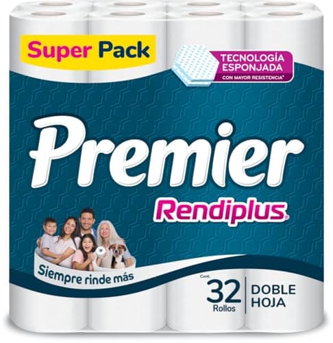 Premier Rendiplus Papel Higiénico 32 Rollos 220 Hojas Dobles