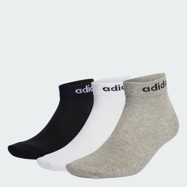 adidas Calcetines al Tobillo Linear 3 Pares Medium Gris Gris -