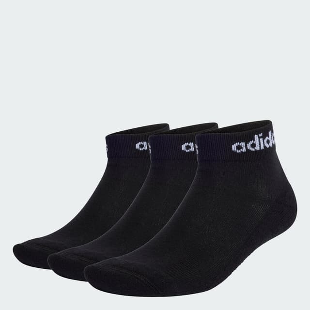 adidas Calcetines al Tobillo Linear 3 Pares Negro -