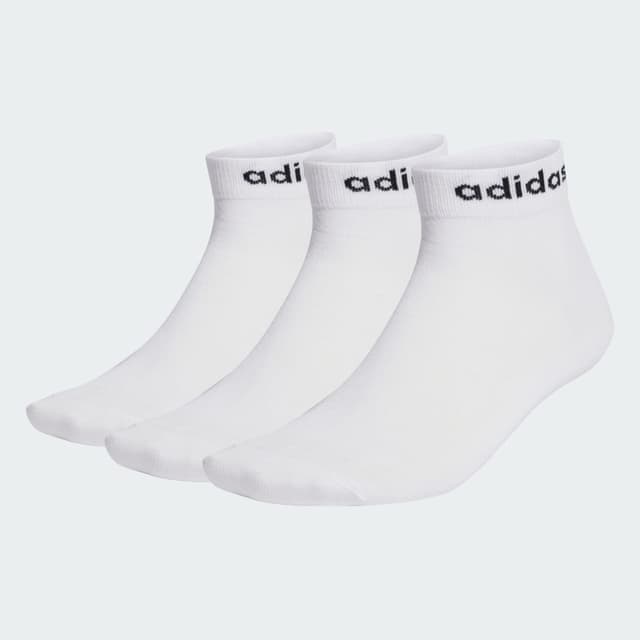 adidas Calcetines al Tobillo Linear 3 Pares Blanco -