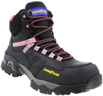 Bota Industrial Goodyear Safetrek GY 102 Color Negro para Mujer