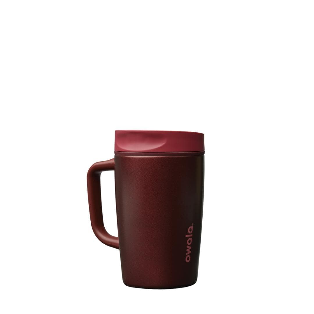 Owala SmoothSip Slider - Taza de viaje aislada de acero inoxidable