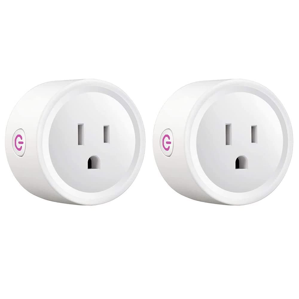 DAHAN Enchufe Inteligente WiFi, 2PCS Mini Smart Plug Outlet para Hogar