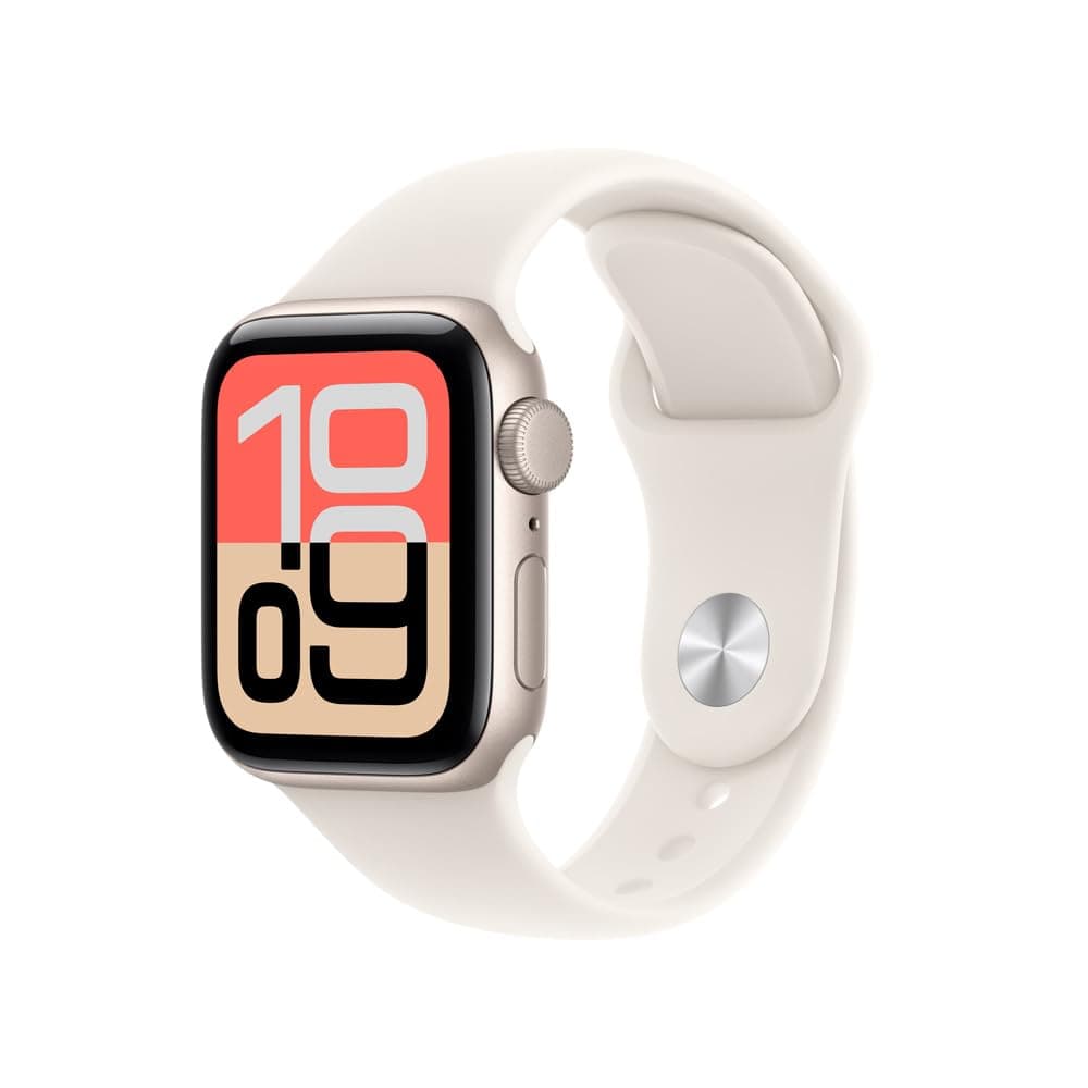 Apple Watch SE 3 GPS Caja de Aluminio Blanco Estelar de 40 mm y Correa Deportiva Blanco Estelar S/M