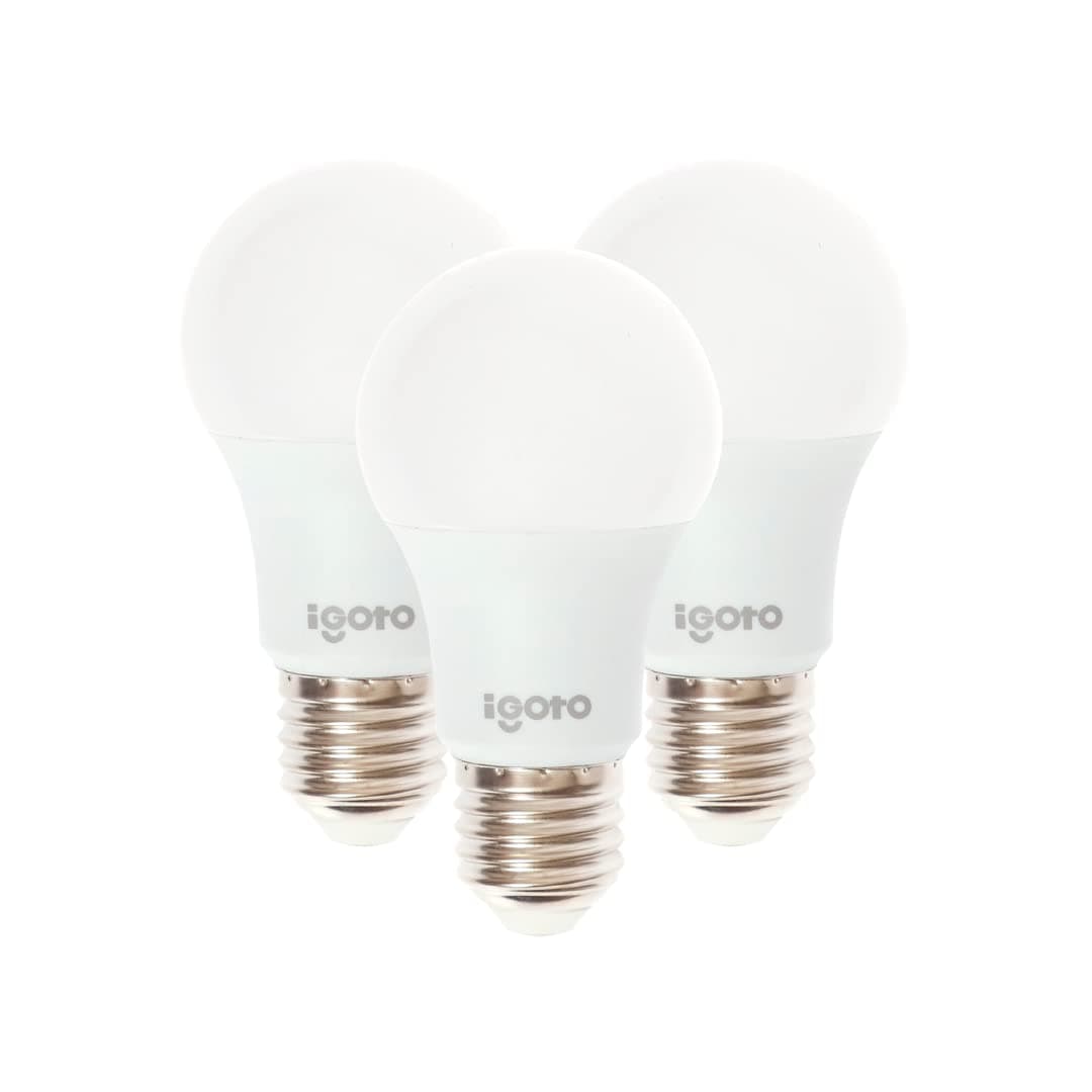 iGoto F3P10115 Pack de 3 Focos Led Consume 15w Reemplaza 100w A55 Luz Fria 6