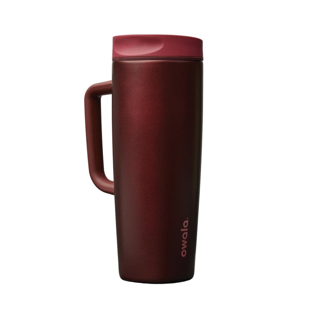 Owala SmoothSip Slider - Taza de viaje aislada de acero inoxidable
