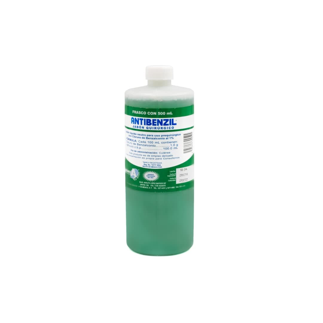 ANTIBENZIL | Jabon Quirúrgico Desinfectante Verde 1 Litro