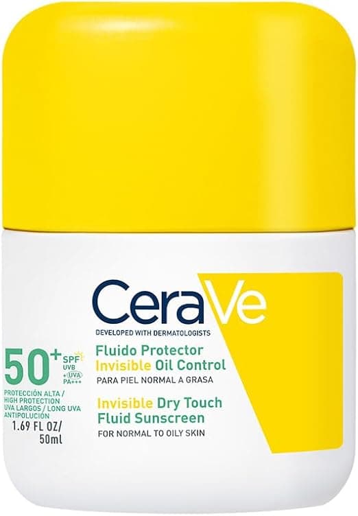 CeraVe Fluido Protector Invisible Oil Control 50FPS protector solar facial control grasa toque seco