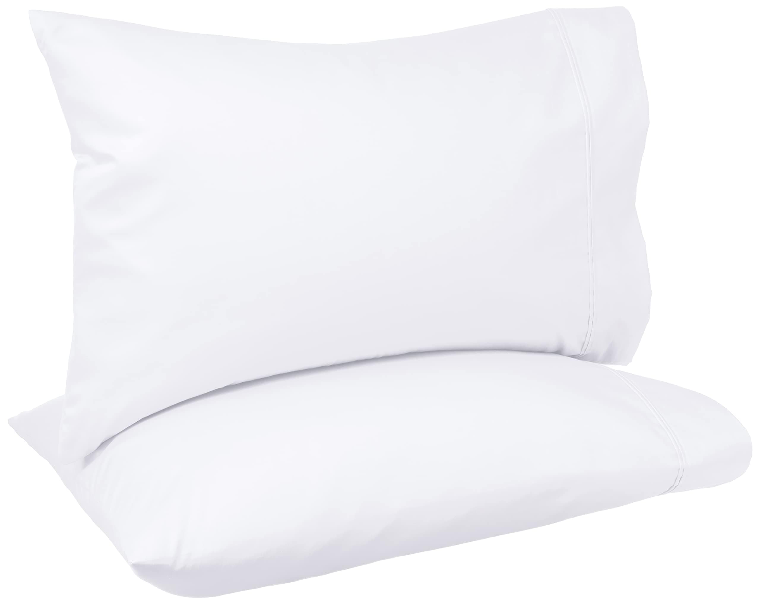 Amazon Basics - Fundas de almohada de algodón de 400 hilos
