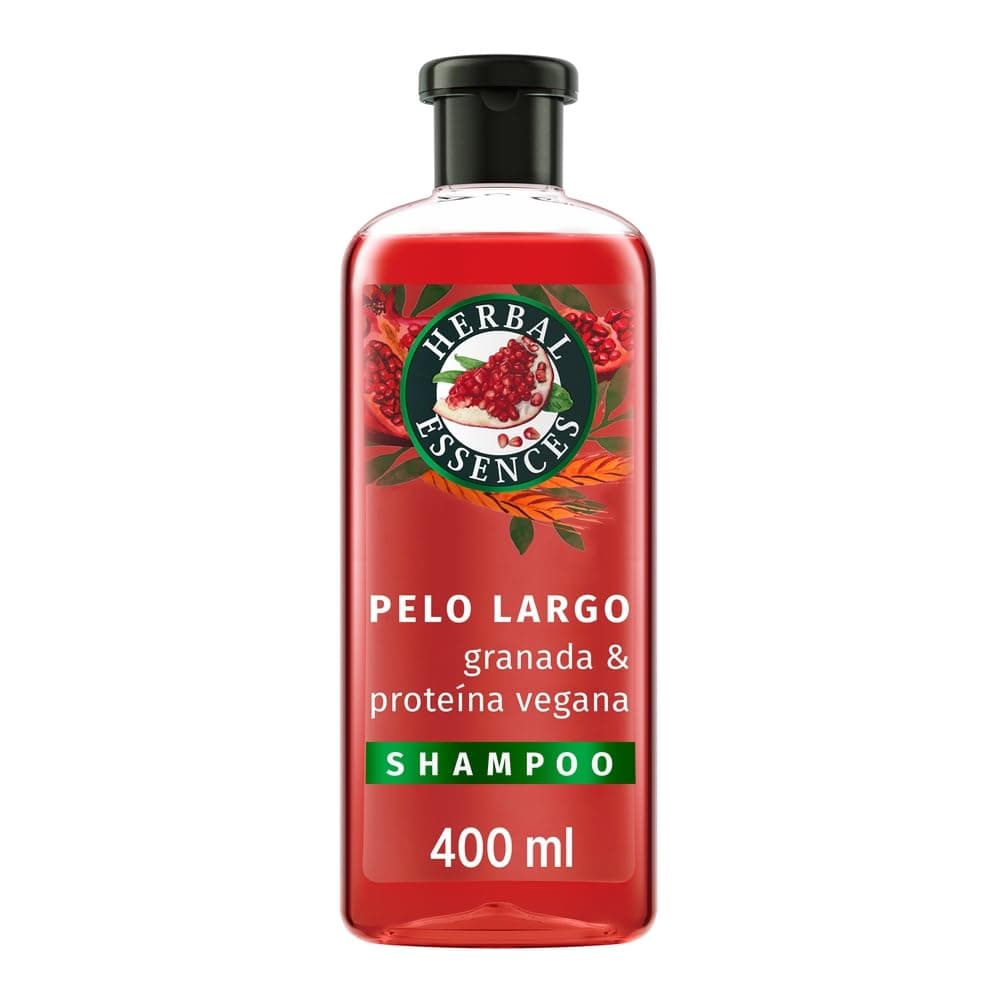 Herbal Essences Shampoo Pelo Largo Granada Y Proteína Vegana 400 ml