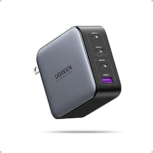 Nexode 100W Cargador USB Tipo C GAN con 4 Puertos, Charger PD3.1 Admite PPS Compatible con iPhone 17 Pro Max/17 Pro/iPhone Air/17/16/15, Galaxy S26 S25 Ultra, Xiaomi Mi12, MacBook, iPad, Negro