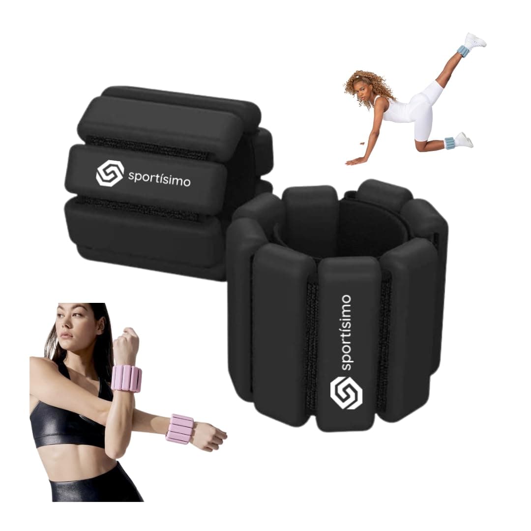 Sportisimo - Polainas para tobillos y muñecas - Par 1 lb (0,5 kg) cada una - Pesas de silicona