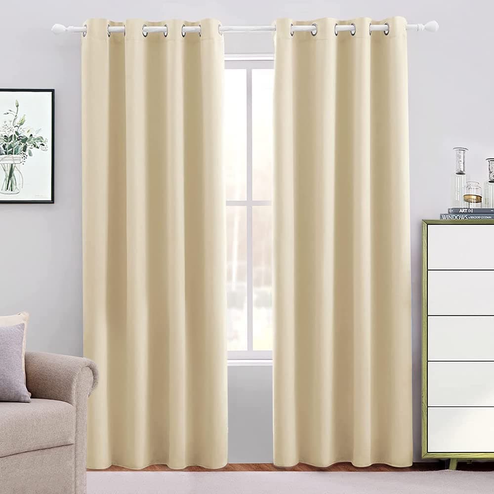 NANWEI Cortinas Blackout con Aislamiento Térmico para Estar/Recámara Ventana