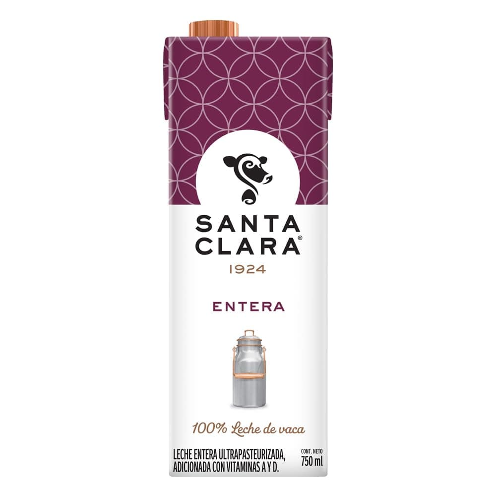 Santa Clara 6 Pack Leche Entera 750 ml cada uno