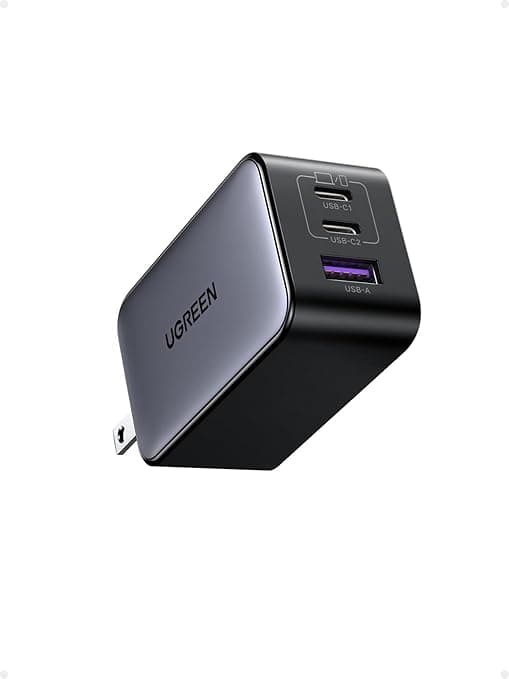 Cargador Ugreen Nexode 65W 3 Puertos USB-C GaN